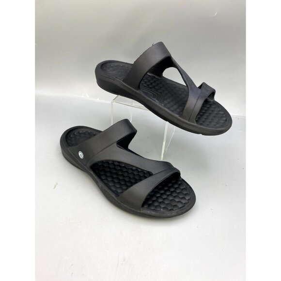 Joybees Everyday Women's Shoes Slide 8 Black Casual Slip On Arch Support Sandal - Picture 1 of 8